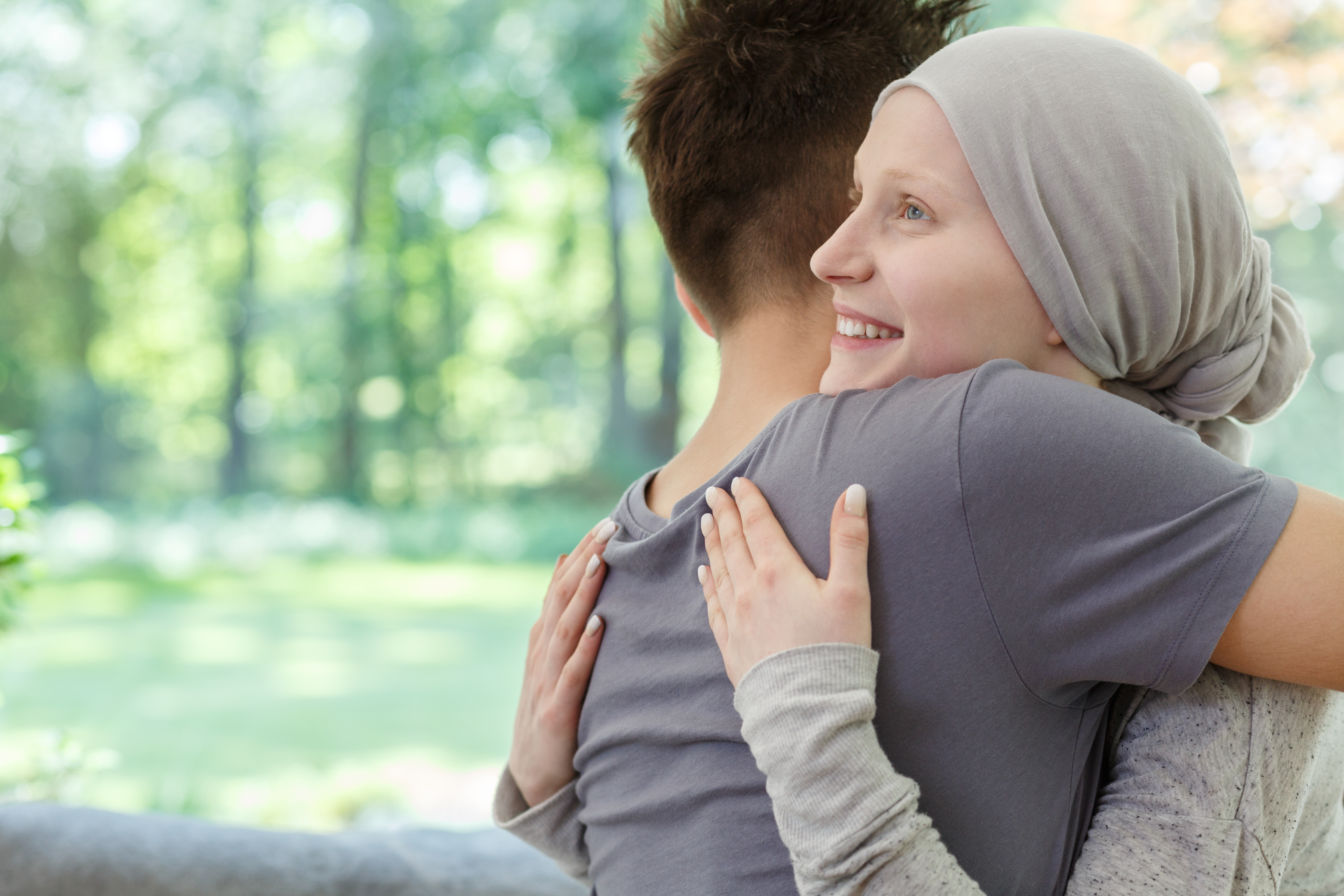 Woman hugging a friend